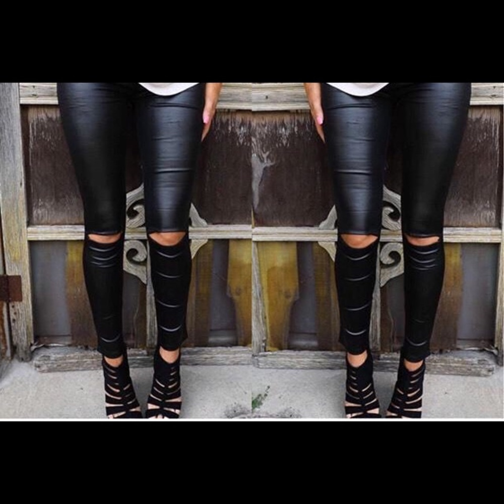Pleather leggings